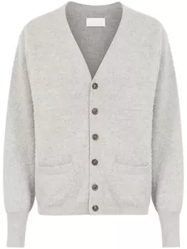 Maison Margiela кардиган из смесового кашемира с V-образным вырезом, серый