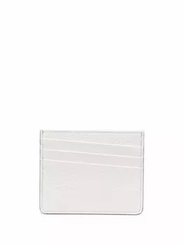 Maison Margiela картхолдер с декоративной строчкой, белый