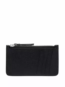 Maison Margiela картхолдер с декоративной строчкой, черный