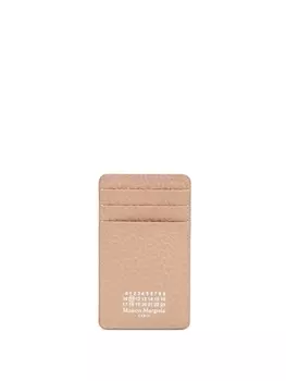 Maison Margiela картхолдер с декоративной строчкой, нейтральный цвет