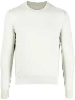 Maison Margiela кашемировый джемпер с круглым вырезом, зеленый