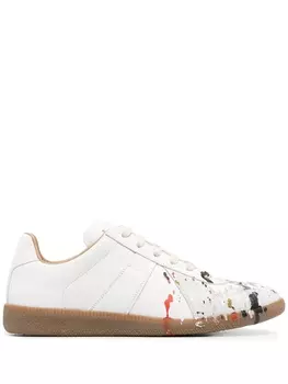 Maison Margiela кеды Replica с эффектом разбрызганной краски, белый