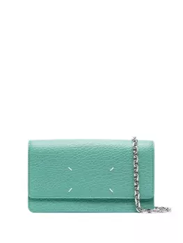 Maison Margiela клатч из зернистой кожи, зеленый