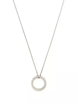 Maison Margiela колье Numerical с подвеской-кольцом, серебряный