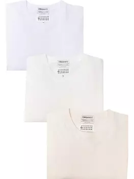 Maison Margiela комплект из трех футболок, белый