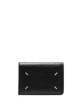 Maison Margiela кошелек-конверт с декоративной строчкой, черный