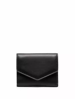 Maison Margiela кошелек с декоративной строчкой и логотипом, черный