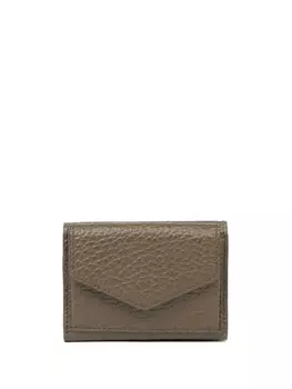 Maison Margiela кошелек с декоративной строчкой, коричневый