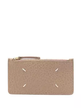 Maison Margiela кошелек с декоративной строчкой, нейтральный цвет