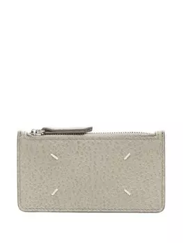 Maison Margiela кошелек с декоративной строчкой, серый