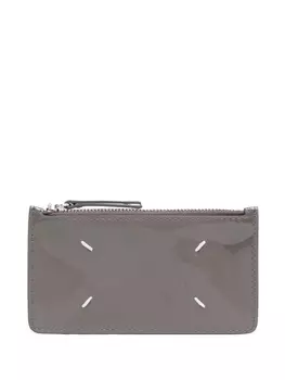 Maison Margiela кошелек Vernice с декоративной строчкой, серый