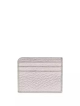 Maison Margiela кожаный держатель карт Four Stitches, серебристый