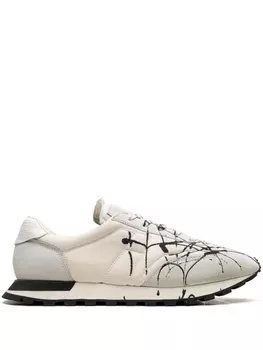 Maison Margiela кроссовки Retro Runner "Splatter" с панелями, белый