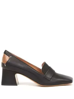 Maison Margiela лоферы с декоративной строчкой, черный