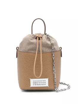 Maison Margiela маленькая сумка-ведро 5AC, коричневый