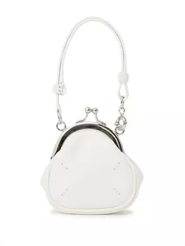 Maison Margiela микро-клатч с декоративной строчкой, белый