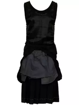 Maison Margiela многослойное платье миди, черный