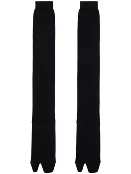 Maison Margiela носки Tabi из шерсти длиной до бедра, черный