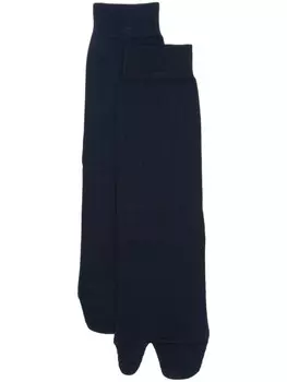 Maison Margiela носки Tabi в рубчик, синий