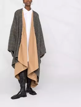 Maison Margiela пальто со вставками, коричневый