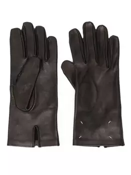 Maison Margiela перчатки Sandstorm с декоративной строчкой, черный