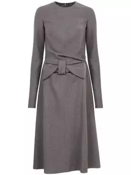 Maison Margiela платье миди с бантом, серый