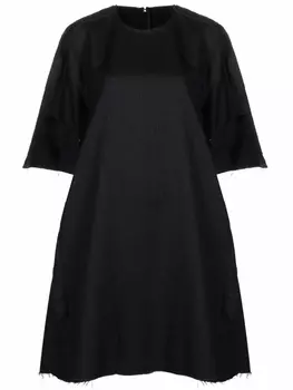 Maison Margiela платье-трапеция с бахромой, серый