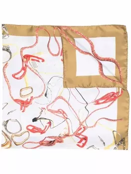 Maison Margiela платок с принтом, синий