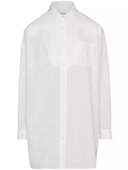 Maison Margiela поплиновое платье-рубашка, белый