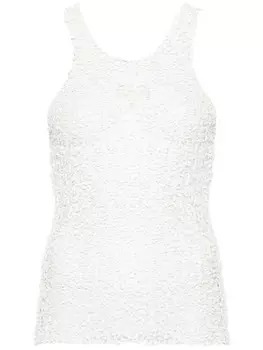 Maison Margiela прозрачный топ без рукавов, белый