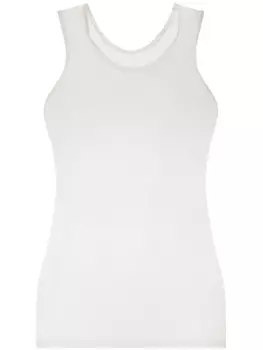 Maison Margiela прозрачный топ без рукавов, нейтральный цвет