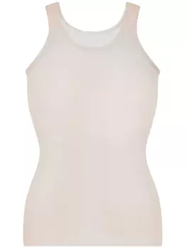 Maison Margiela прозрачный топ без рукавов, нейтральный цвет