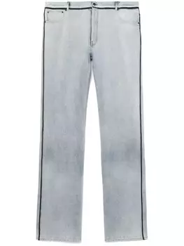 Maison Margiela прямые брюки с контрастной отделкой, синий