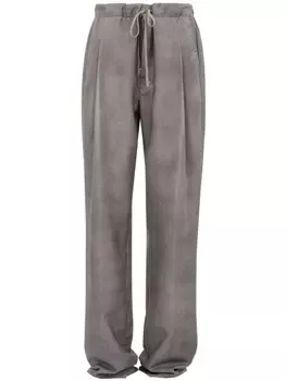 Maison Margiela прямые брюки с кулиской, серый