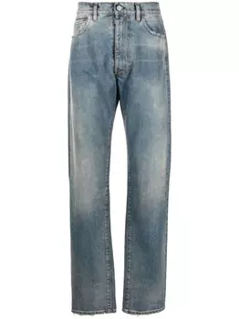 Maison Margiela прямые джинсы с эффектом потертости, синий
