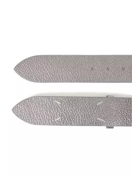 Maison Margiela ремень с эффектом металлик, серебристый