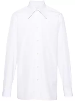 Maison Margiela рубашка с декоративной строчкой, белый