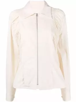 Maison Margiela рубашка со сборками, нейтральный цвет