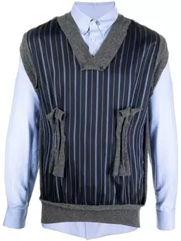 Maison Margiela рубашка Spliced, синий