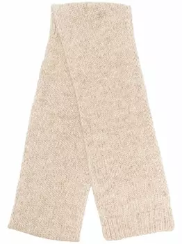 Maison Margiela шарф Botanical Dye в рубчик, зеленый