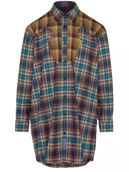 Maison Margiela шерстяная рубашка в клетку Pendleton, синий