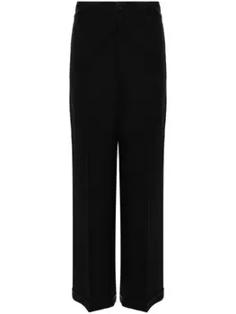 Maison Margiela шерстяные брюки прямого кроя, синий