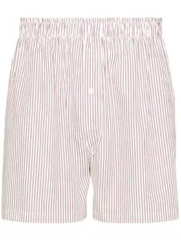 Maison Margiela шорты в полоску, красный