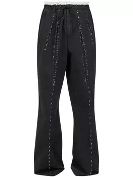 Maison Margiela спортивные брюки с декоративной строчкой, черный