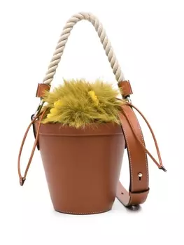 Maison Margiela сумка-ведро Flower, коричневый