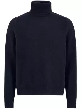 Maison Margiela свитер с высоким воротом из начесаной шерсти, синий