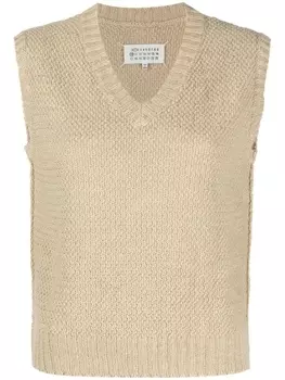 Maison Margiela толстовка без рукавов, нейтральный цвет