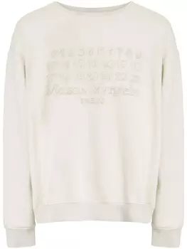 Maison Margiela толстовка с круглым вырезом, белый