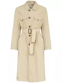 Maison Margiela тренч с поясом, нейтральный цвет