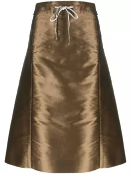 Maison Margiela юбка А-силуэта, коричневый